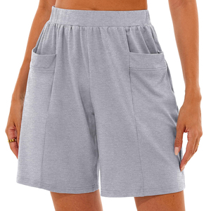 Nuevos shorts casuales transpirables y ecológicos de verano para mujer, estilo vintage con múltiples bolsillos. - Product Image 1
