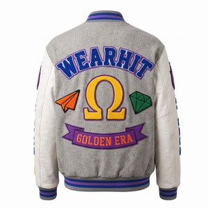 Chaquetas Varsity Premium para Hombre, Chaqueta Bomber con Logotipo Personalizado, Fabricante OEM con MOQ Bajo, Producción Rápida, Suministro al por Mayor - Product Image 2