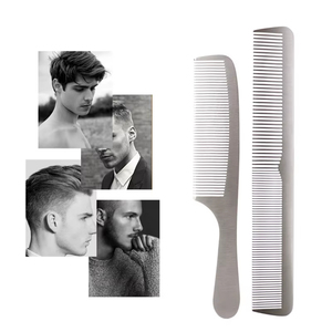 Peigne à cheveux professionnel de haute qualité en acier inoxydable, argenté, antistatique, pour salon de coiffure, dernier design - Product Image 4