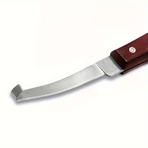 Cuchillo para Pezuñas de Caballo, Acero Inoxidable, Hoja de Doble Filo, Cuchillos para Recortar Pezuñas con Mango de Madera, Herramienta para Recortar Pezuñas de Ganado y Ovejas - Product Image 4