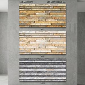 Azulejos de Pared para Exteriores de Porcelana Cerámica Antibacteriana, Diseño de Ladrillo de Piedra Colorida, 300x600mm, Acabado Rústico Mate Terrazzo, 30x60cm - Product Image 1
