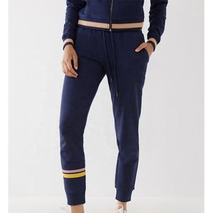 High Quality Plain Custom Design Sweatsuits <b>Zip</b> <b>up</b> <b>Hoodie</b> and Stack Sweatpants Outfits Set Women Tracksuit Solid Color - Product Image 3