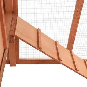 Poulailler en bois de sapin massif avec acier galvanisé, bois naturel et contreplaqué, cage pour animaux - Product Image 6