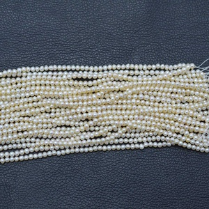 Perlas de Agua Dulce Naturales Blancas de 4mm 5mm, Forma de Patata, Auténticas Perlas de Nácar, Piedras Preciosas Sueltas Redondas para Bisutería DIY - Product Image 5