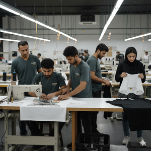 Camisetas de Algodón para Hombre al por Mayor, Estilo Urbano, con Logotipo Personalizado DTG, Corte Holgado, Cuello Redondo, Manga Regular - Product Image 2