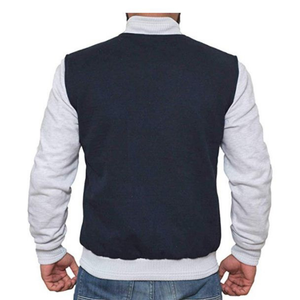 Chaqueta Letterman de Lona y Lana Vintage para Hombre, Nueva Colección al por Mayor, Impermeable, Resistente al Viento, con Bordado Personalizado y Parches Frontales Rojos - Product Image 5