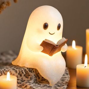 Lámpara de Fantasma de Halloween para Leer Libros, Decoración de Mesa Interior para el Hogar, Linda Luz Nocturna de Fantasma - Product Image 3