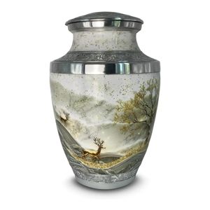 Urna Funeraria de Primera Calidad para Cenizas Humanas, Tamaño Adulto Completo, Urna Conmemorativa Masculina o Femenina, Tapa Roscada Segura, Inspirada en la Naturaleza - Product Image 1