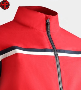 Veste rouge à blocs de couleurs, légère, à séchage rapide, coupe classique, fermeture éclair, sweat-shirt pour streetwear, vêtements d'hiver, veste imperméable - Product Image 2