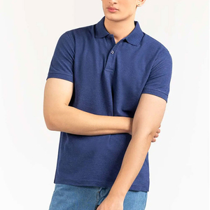เสื้อโปโลผู้ชายสีพื้น แขนสั้น ผ้าคอตตอนปิเก้ ทรงปกติ สไตล์ลำลอง สีเขียวมะกอก ดีไซน์กระดุม ถักทออย่างดี ปี 2026 - Product Image 2