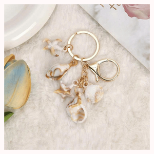 Porte-clés en coquillage naturel, mode estivale, charme de sac inspiré de l'océan, cadeau mignon pour les amoureux - Product Image 5