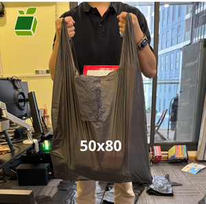 Bolsa de Plástico Negra para Compras, Bolsa de Transporte para Camisetas con Impresión Personalizada Directa de Fábrica, Venta al Por Mayor - Product Image 4