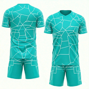 Ensemble de maillots de football personnalisés avec logo par sublimation, uniformes d'entraînement à séchage rapide, kit d'équipe de club, rétro futbol, découpe 100 % automatisée - Product Image 1