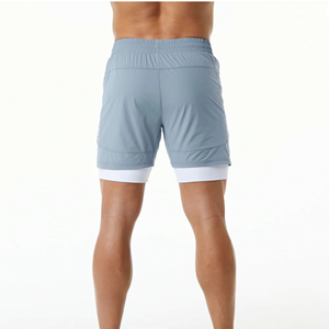 Pantalones Cortos Deportivos de Alto Rendimiento para Hombre, de Poliéster y Algodón, Transpirables, para Gimnasio, con Marca Personalizada OEM - Product Image 3