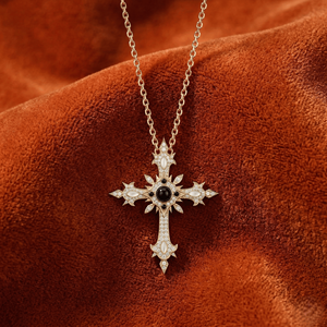 Colgante de Cruz Gótica de Moissanita en Tono Dorado, Collar con Dijes Estilo Hip Hop, Joyería de Lujo para Hombre, Regalo - Product Image 4