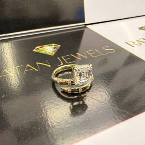 Anillos de Diamantes con Corte Ascher, Cultivados en Laboratorio, con Certificado IGI, CVD HPHT, Oro Sólido de 14k y 18k, Joyería Personalizada para Mujer, Anillo de Compromiso - Product Image 4