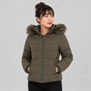 Jacket Warm Winter Bubble Puffer Coat Quilted Insulated Outerwear Lightweight Hooded Jacket Stylish Casual Clothing Women - Product Image 5