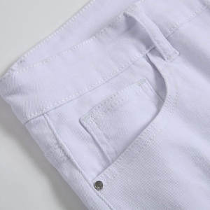 กางเกงยีนส์ขาสั้นทรงตรงเอวกลางสไตล์วินเทจสำหรับผู้ชาย ผ้ายีนส์ฟอกแบบดิสเทรสสั่งทำพิเศษจากโรงงาน เหมาะสำหรับฤดูร้อน - Product Image 5