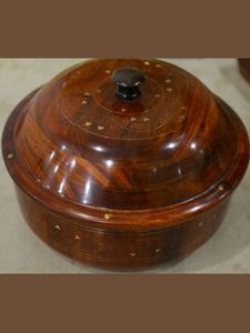 Caja de Almacenamiento de Chapati y Roti de Madera Hecha a Mano, Ecológica, Apta para Lavavajillas, Apilable, con Tapa Abatible, para Comida Tradicional - Product Image 5