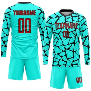 Maillot de football personnalisé rouge et noir par sublimation, respirant, séchage rapide, pour entraînement et matchs d'équipe, tenue de sport - Product Image 2