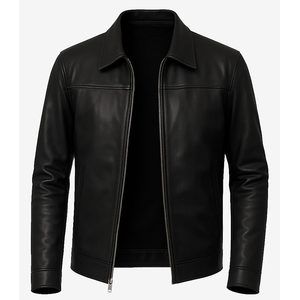 2026 OEM Top Selling Black Cowhide <b>Leather</b> <b>Jackets</b> For <b>Men's</b> Turn-Down Collar High Quality Low MOQ Winter Fashion Heated <b>Jackets</b> - Product Image 3