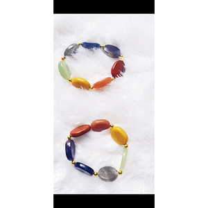 Pulseras Unisex de Moda con Piedras Naturales Multicolores de 7 Chakras, Hechas a Mano, con Hilo Elástico, Estilo Feng Shui - Product Image 3