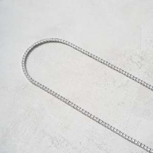 Luxury Women's Baguette Diamond <b>Choker</b> Necklace 925 <b>Silver</b> Rhodium Plated Channel Setting Everyday Wear - Product Image 4