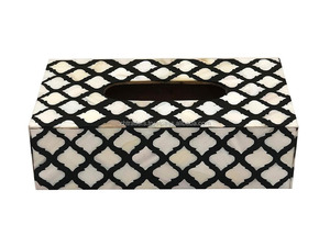 Boîte à mouchoirs MOP haut de gamme, incrustation de coquillages faite à la main, étanche, écologique, distributeur personnalisé avec logo pour les maisons arabes et les cadeaux - Product Image 3