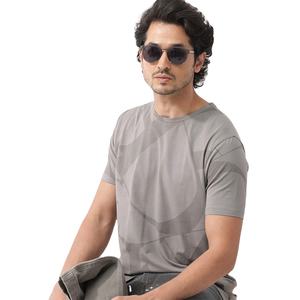 เสื้อยืดผู้ชายผ้าโพลีเอสเตอร์/ ผ้าฝ้ายแห้งเร็วระบายอากาศได้ดีชุดลำลองสำหรับใส่วิ่งออกกำลังกายในยิม - Product Image 2