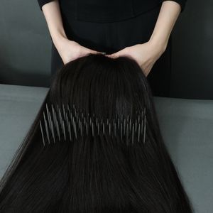 Cheveux en vrac Remy noirs # Extensions de cheveux humains lisses de 18 pouces (45 cm) à trame unique, cheveux vietnamiens bruts, produit de beauté pour femmes - Product Image 2