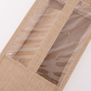 Bolsa Portabotellas de Yute Natural Resistente para Senderismo, Picnic y Uso en la Oficina - Product Image 6