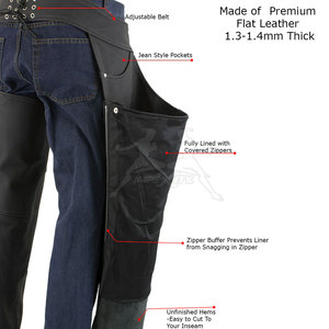 Good Quality Full Leather <b>Chaps</b> Smooth Finish Full Leather <b>Chaps</b> Designed For Everyday <b>Riding</b> And Outdoor Wear - Product Image 2