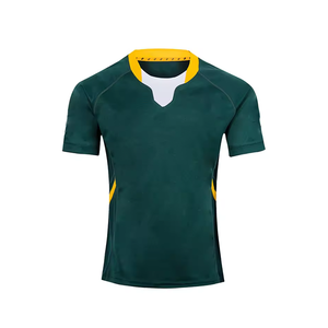 Professional Team Rugby Uniform Shirt Durable Sportswear with Customizable Logo and V Design Pattern - Product Image 1
