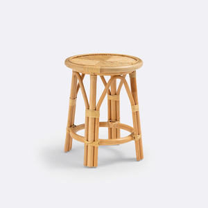 Tabouret en rotin naturel fait main, table d'appoint ronde, chaise pour enfants, mobilier de chambre d'enfant, décoration intérieure, salle de jeux pour enfants - Product Image 5