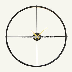 Wholesale Simple Design Metal Wall <b>Clock</b> Living Room Bedroom Decorative Simple and Stylish Black Minimalist Metal Wall <b>Clock</b> - Product Image 1