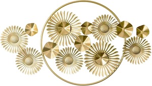 Hot Selling Modern Design Metal Wall Decor Home Decoration Pieces Luxury High Quality Metal Wall <b>Arts</b> From India - Product Image 3