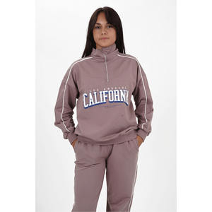 Conjunto Deportivo Premium OEM con Logotipo Personalizado para Mujer, Sudadera con Capucha de Forro Polar Grueso y Pantalones a Juego - Product Image 2