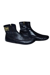 Most Selling Azad Premium <b>Black</b> Leather Wudu Winter <b>Socks</b> Khuffs Footwear for Men Genuine Leather Comfortable Warm Design - Product Image 4