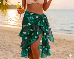Custom Printed Polynesian Sarong Hawaiian Pareo Lightweight Beach Wrap Tropical Resort Wear OEM ODM Export Service - Product Image 2
