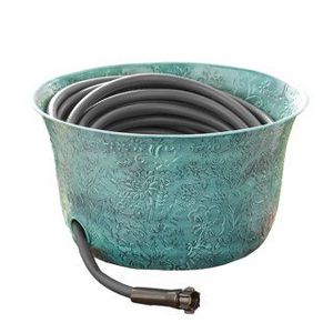Elegante Contenedor de Almacenamiento para Manguera de Jardín en Bronce Oscuro con Tapa, Organizador de Agua para Patio - Product Image 6