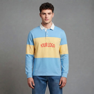 Custom OEM <b>Men</b>’s Oversized Color Block <b>Polo</b> <b>Shirt</b> Short Sleeve Casual Streetwear Fashion Top Bulk Wholesale Manufacturer - Product Image 5