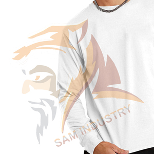 เสื้อยืดแขนยาวผู้ชายผ้าฝ้ายเนื้อนุ่มพิมพ์โลโก้แบบกำหนดเองคุณภาพพรีเมียมระบายอากาศได้ดีสไตล์ลำลองแนวสตรีทแวร์ - Product Image 4