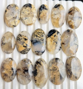Agate Dendrite Tigre Naturelle Cabochon Polie, Pierre Précieuse Libre de Formes Mixtes, Fournitures de Fabrication de Bijoux Faits Main ASHU GEMS - Product Image 3
