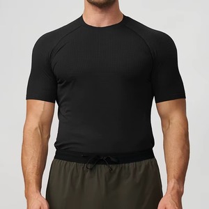 Custom Polyester Spandex <b>Compression</b> <b>Shirt</b> Manufacturer Workout Fitness Gym T <b>Shirt</b> Private Label OEM ODM Bulk Wholesale - Product Image 2
