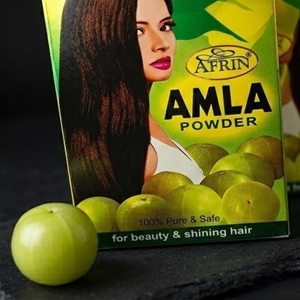Poudre d'Amla et de Groseille Indienne Afrin Pure avec Eau de Rose pour la Croissance et la Brillance des Cheveux, Vitamine C Naturelle 100g - Product Image 3