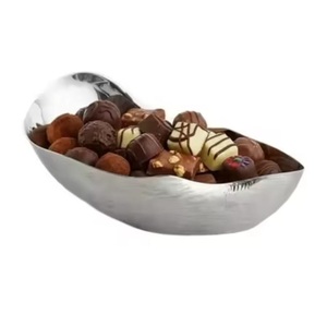 ชามเสิร์ฟช็อกโกแลตสำหรับผลไม้และผัก ดีไซน์ทันสมัยขัดเงาสวยงาม ผลิตจากอะลูมิเนียม จัดจำหน่ายโดยอินเดีย - Product Image 1