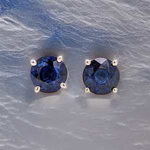 Pendientes de Zafiro Azul, Plata de Ley 925, Chapados en Oro de 14K, Rodio, Hechos a Mano, Regalo de Aniversario de Alta Calidad para Mujer, Venta al por Mayor - Product Image 5