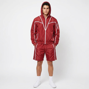 Ensemble de survêtement imperméable coupe-vent pour homme, vêtements de sport légers, jogging décontracté, tenue d'entraînement fitness. - Product Image 1