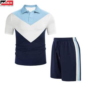 Conjunto de Camiseta Polo y Pantalones Cortos Deportivos para Hombre, de Secado Rápido, Transpirable, para Entrenamiento - Product Image 1