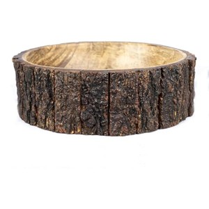 Handcrafted Mango <b>Wood</b> Spiral Carved Centerpiece Bowl - Wholesale - Product Image 4